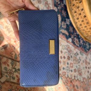 Kate Spade Royal Blue Textured Wallet
